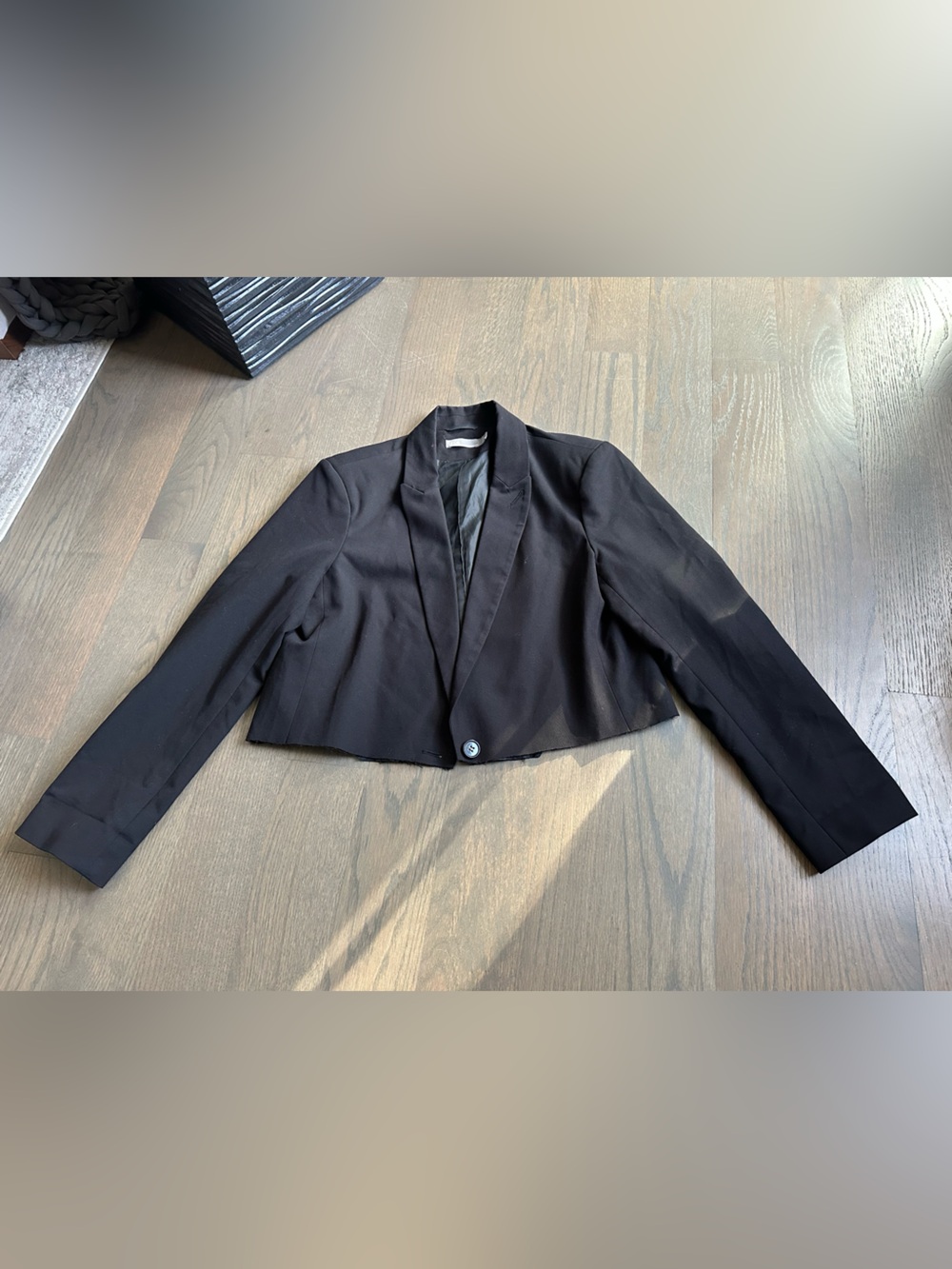 ASOS raw hem Black Cropped Women's Blazer